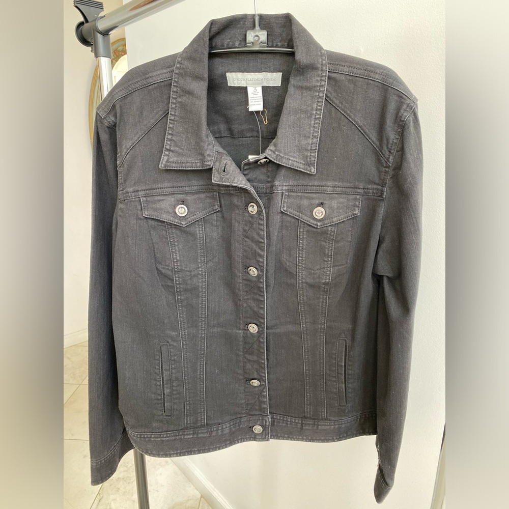 Chicos Platinum Denim Jacket
